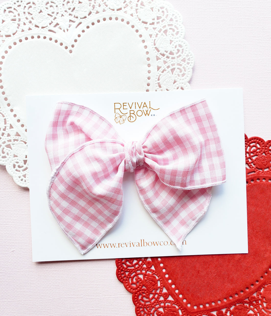 Fable Bow • Pink Gingham