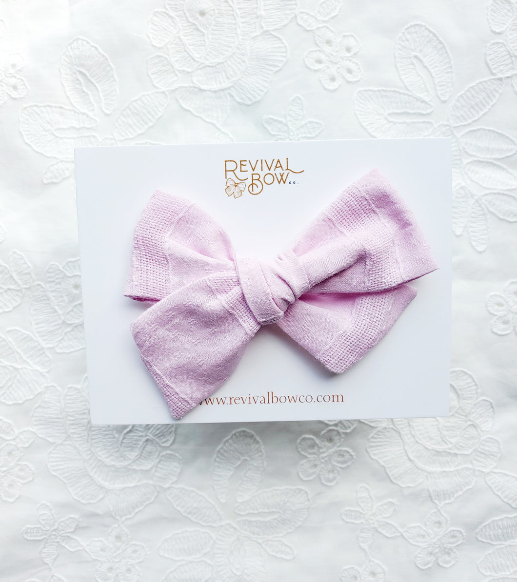 Large Pinwheel Bow • Textured Pink