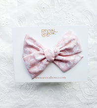 Load image into Gallery viewer, Large Pinwheel Bow • Pink Floral
