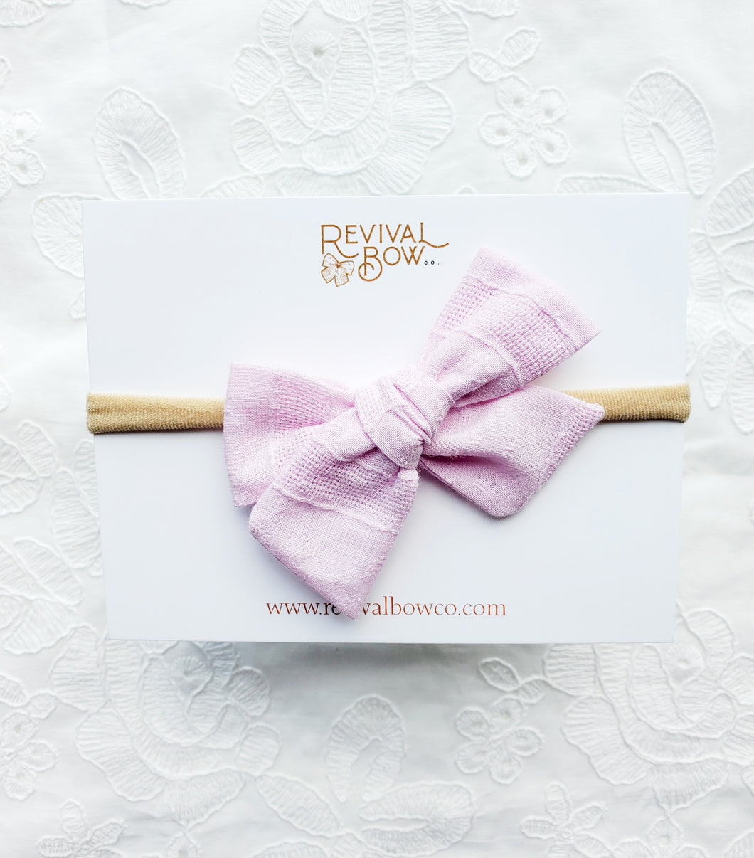 Small Pinwheel Bow • Textured Pink