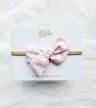 Load image into Gallery viewer, Small Pinwheel Bow • Pink Floral
