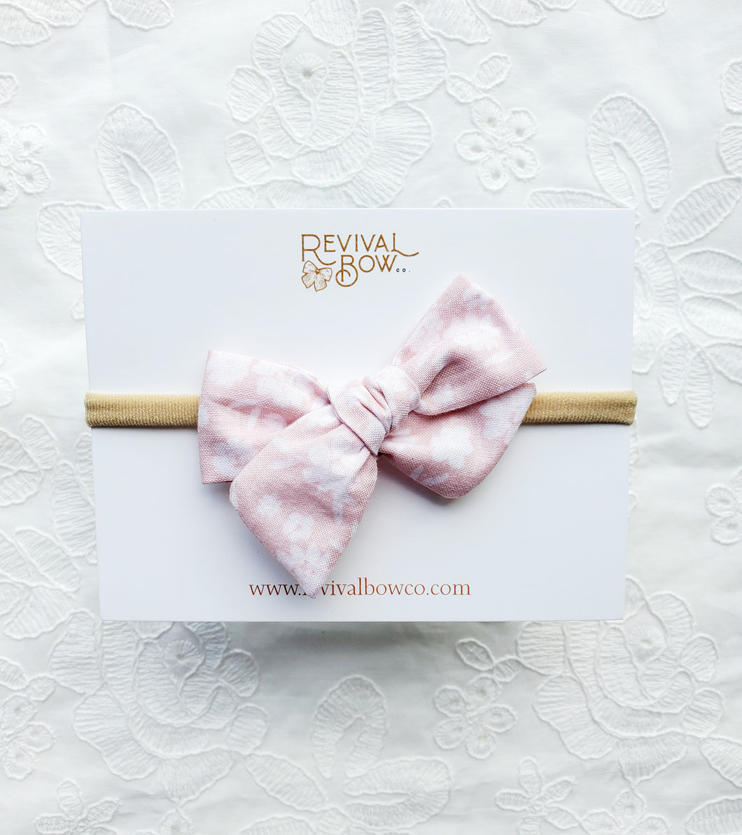 Small Pinwheel Bow • Pink Floral