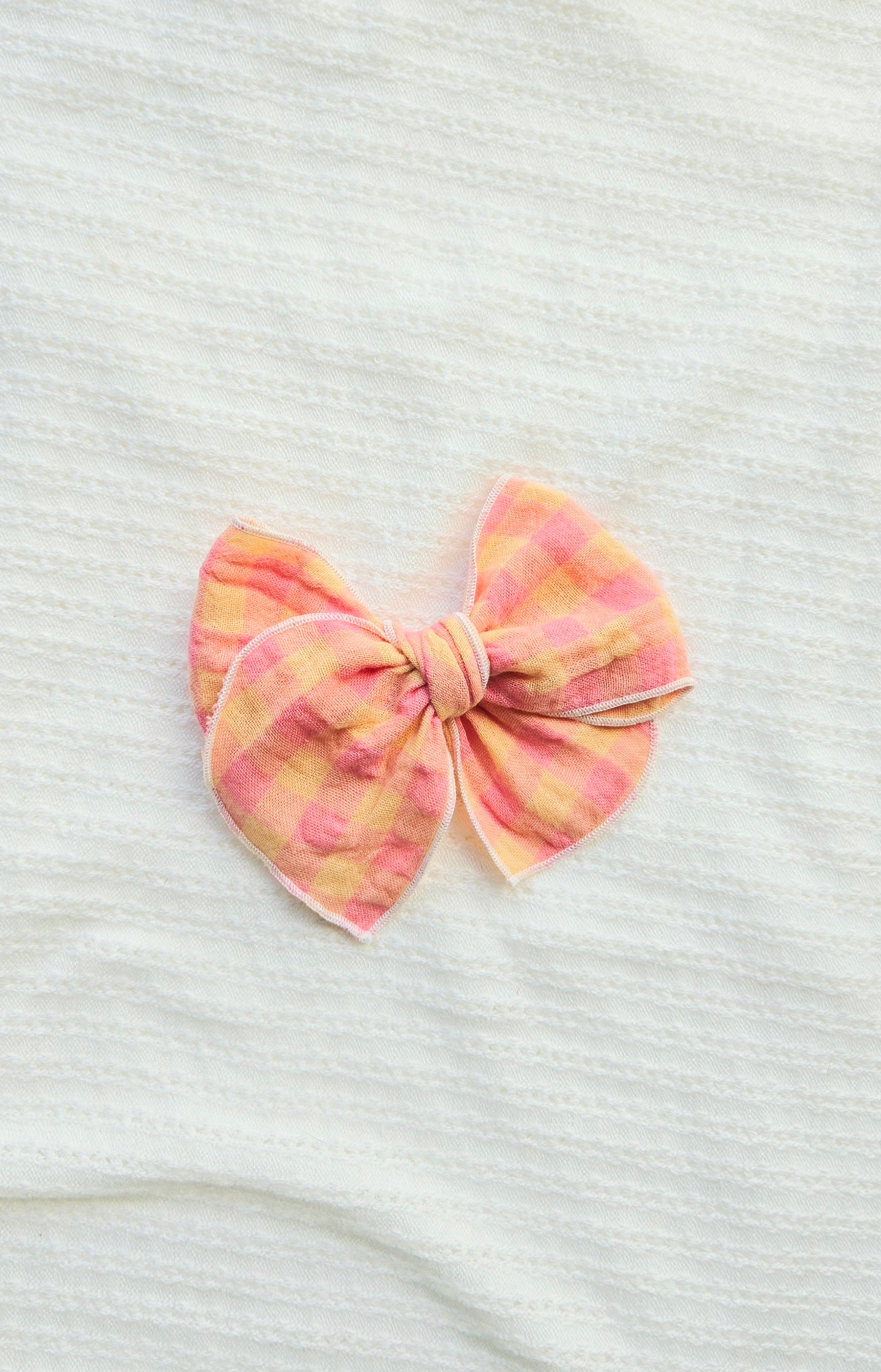 Fable Bow • Pink Gingham