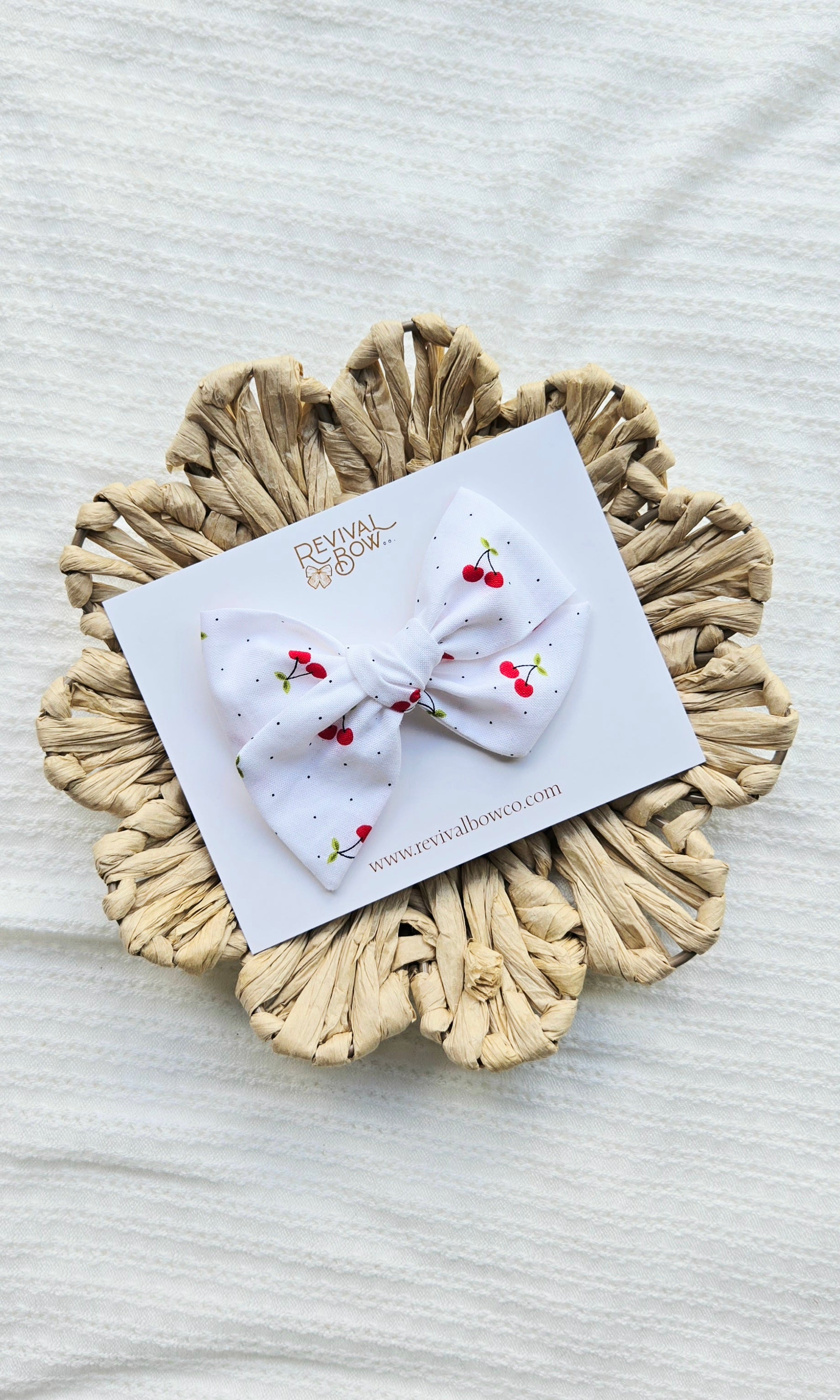 Large Pinwheel Bow • Cherries