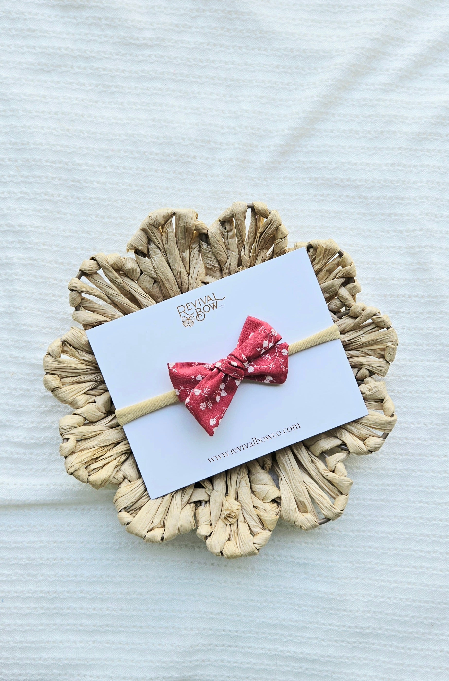 Mini Pinwheel Bow • Strawberry Vine