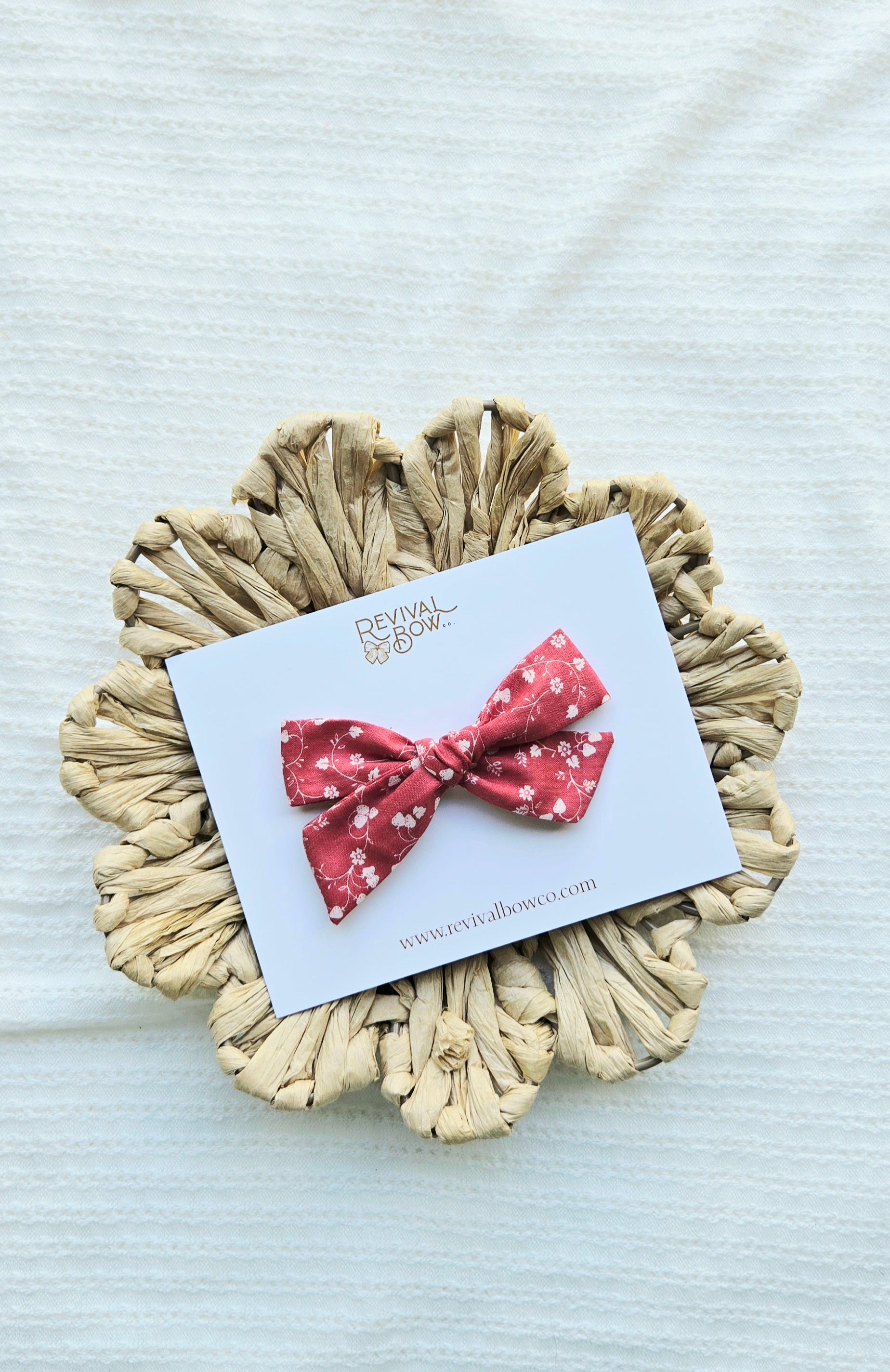 School Girl Bow • Strawberry Vine