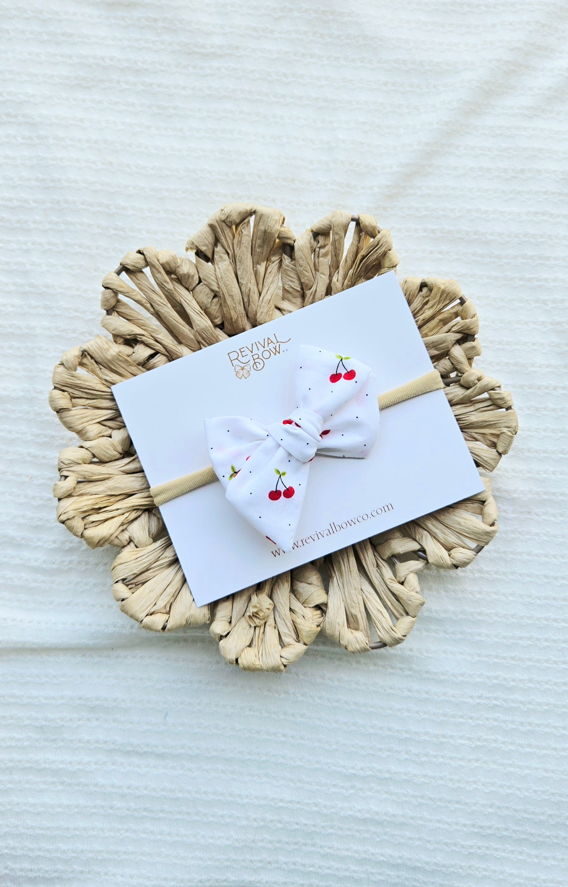 Small Pinwheel Bow • Cherries