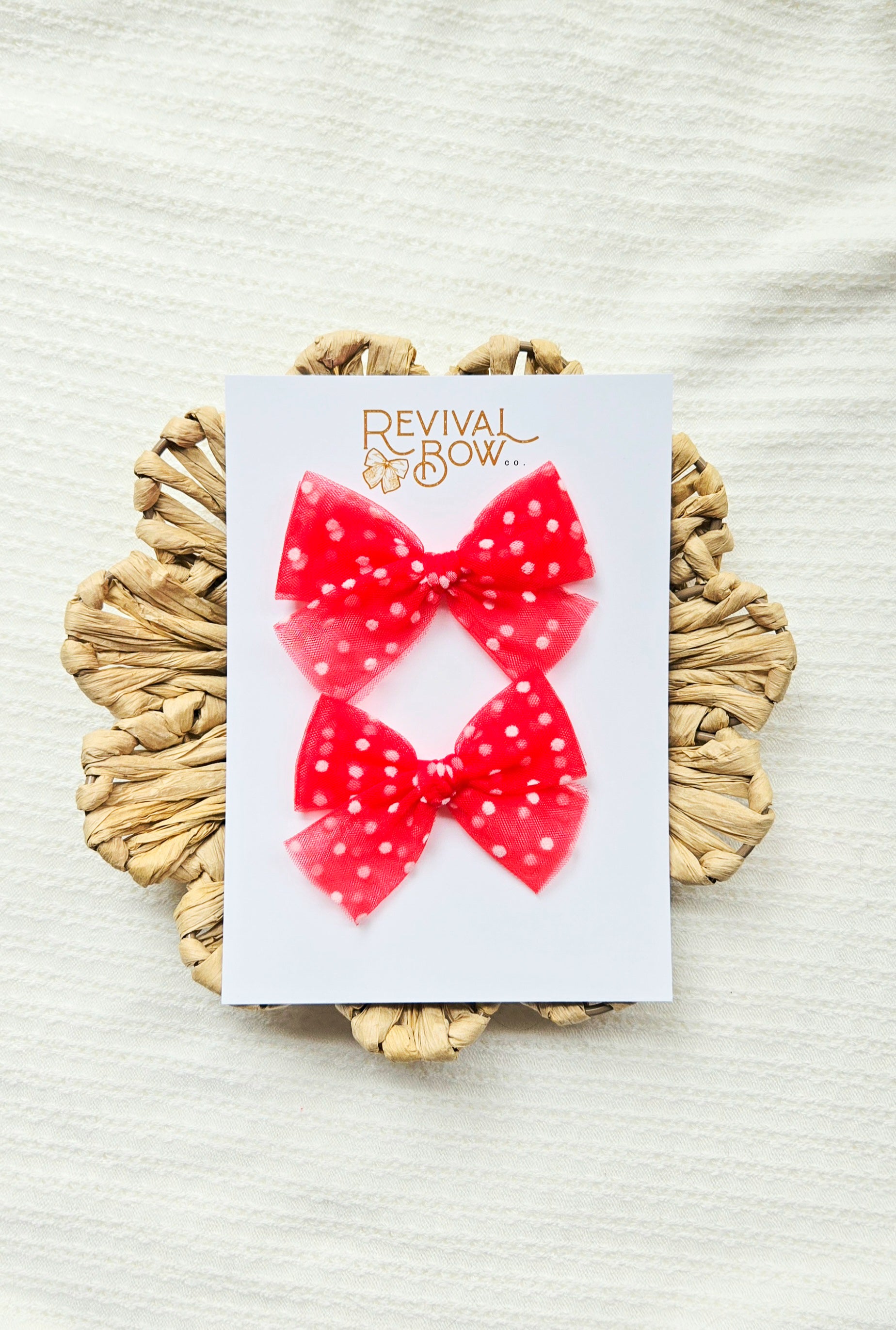 Tulle Pigtail Set • Red Dot