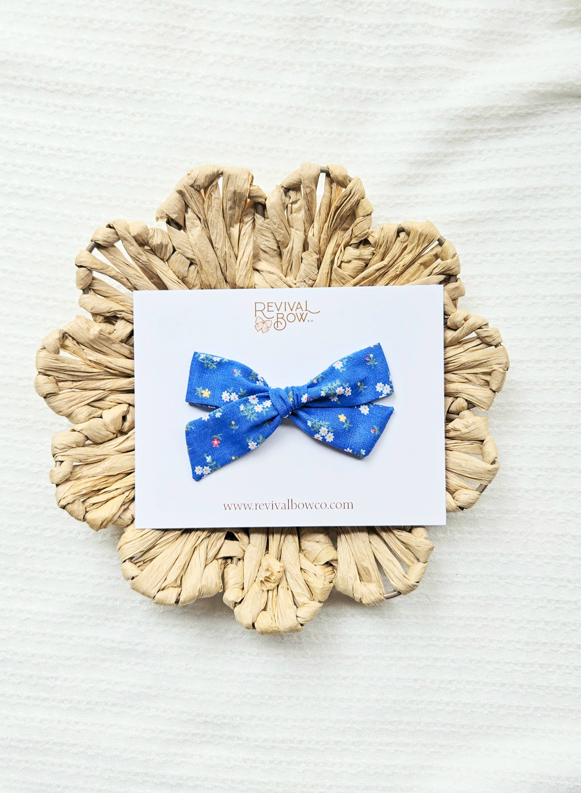 School Girl Bow • Blue Daisy