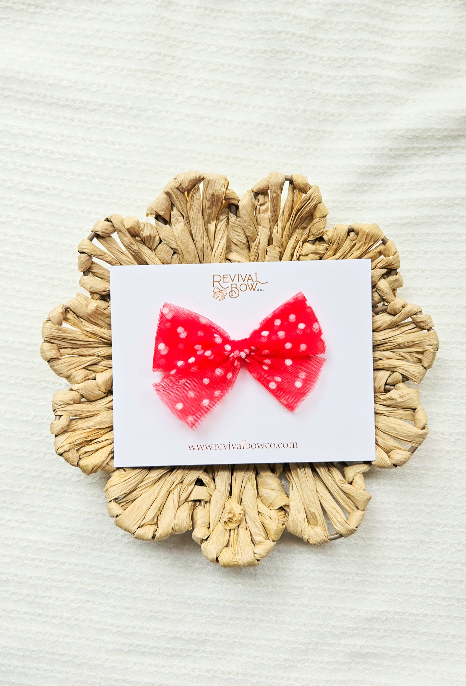 Tulle Bow • Red Dot