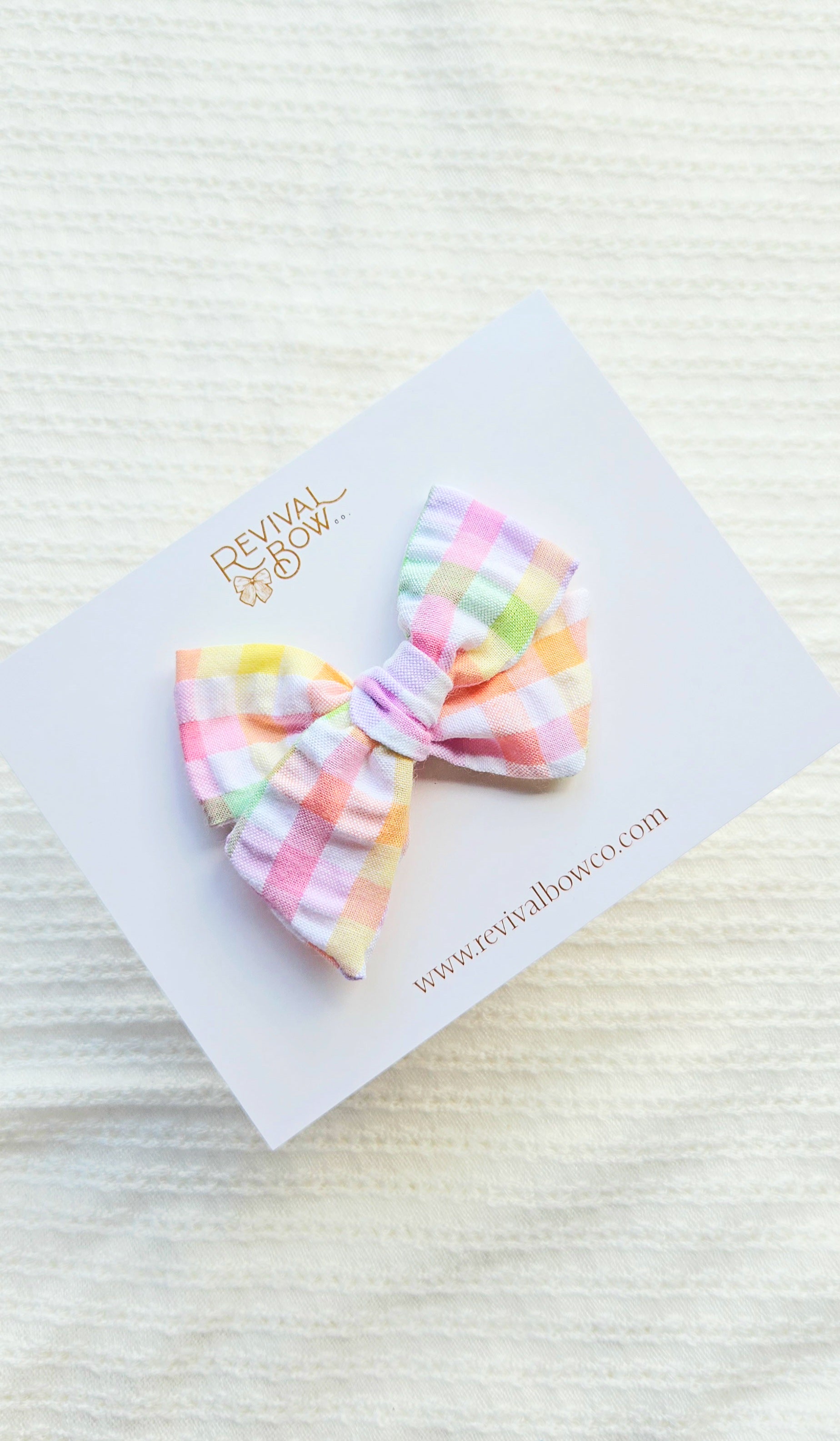 Small Pinwheel Bow • Summer Gingham