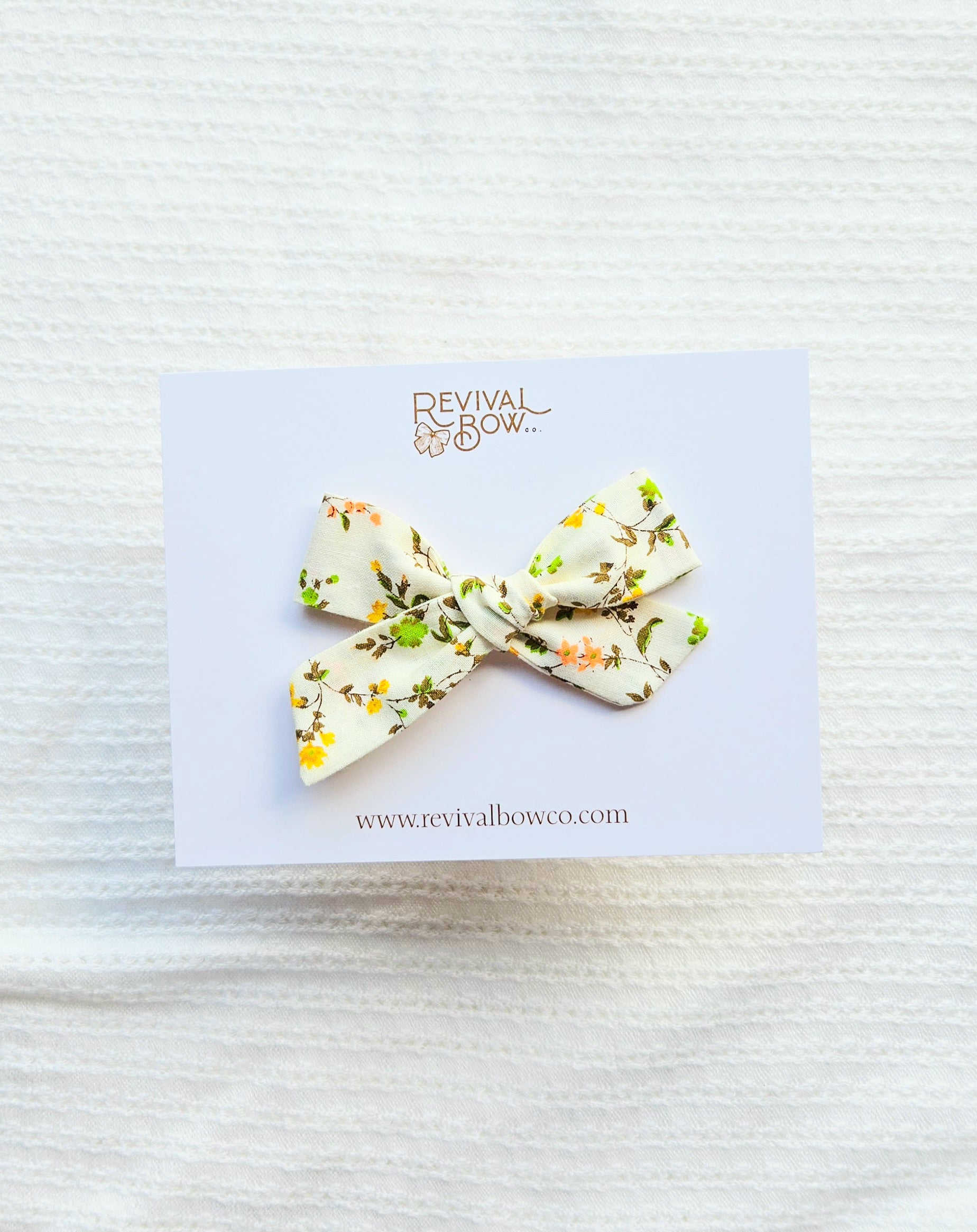 School Girl Bow • Yellow Floral
