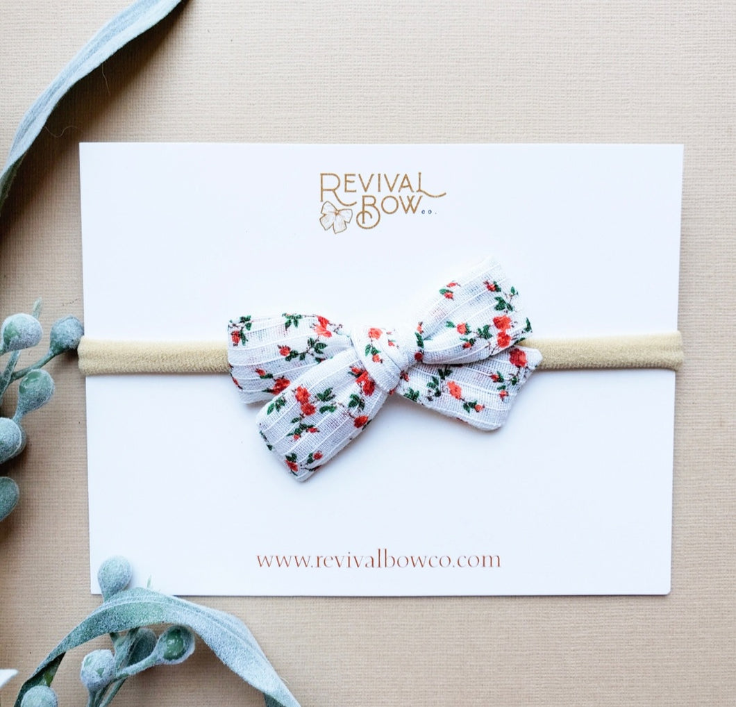 Mini Pinwheel Bow • Holiday Floral