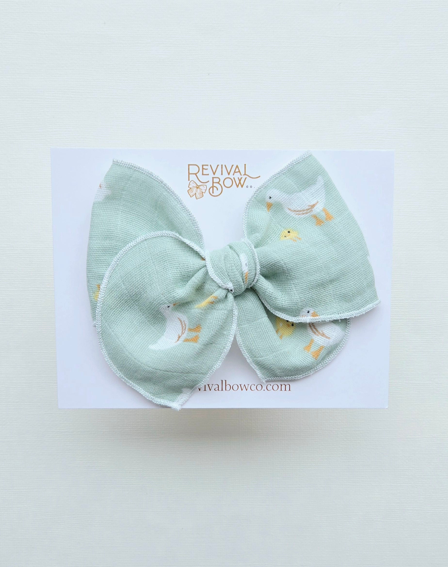 Fable Bow • Mint Geese