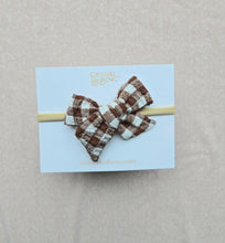 Load image into Gallery viewer, Small Pinwheel • Brown Gingham
