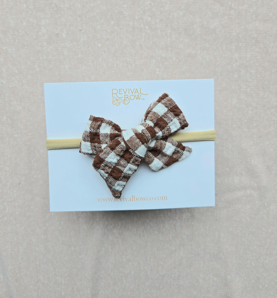 Small Pinwheel • Brown Gingham