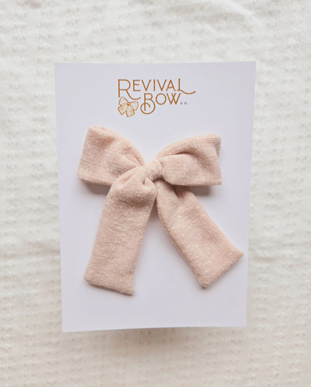 Long Tailed Bow • Warm Beige