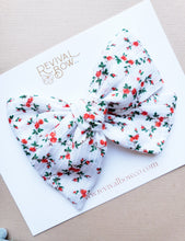 Load image into Gallery viewer, Large Pinwheel Bow • Holiday Floral
