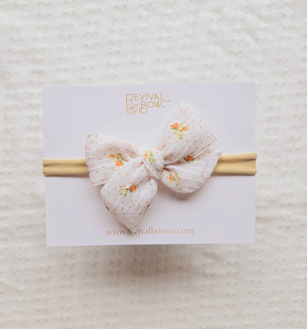 Small Pinwheel • Vintage Orange Floral