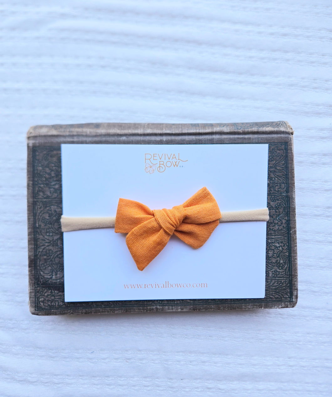 Mini Pinwheel Bow • Orange