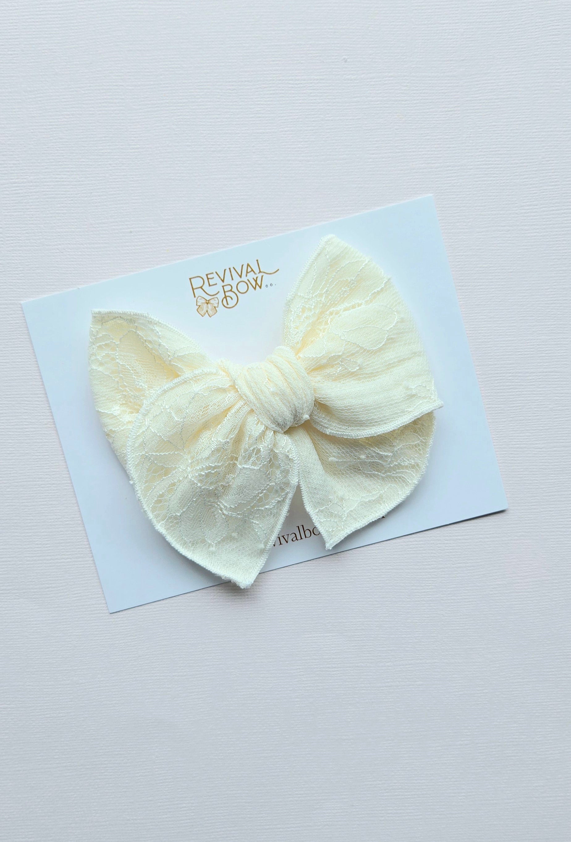 Fable Bow • Cream Lace