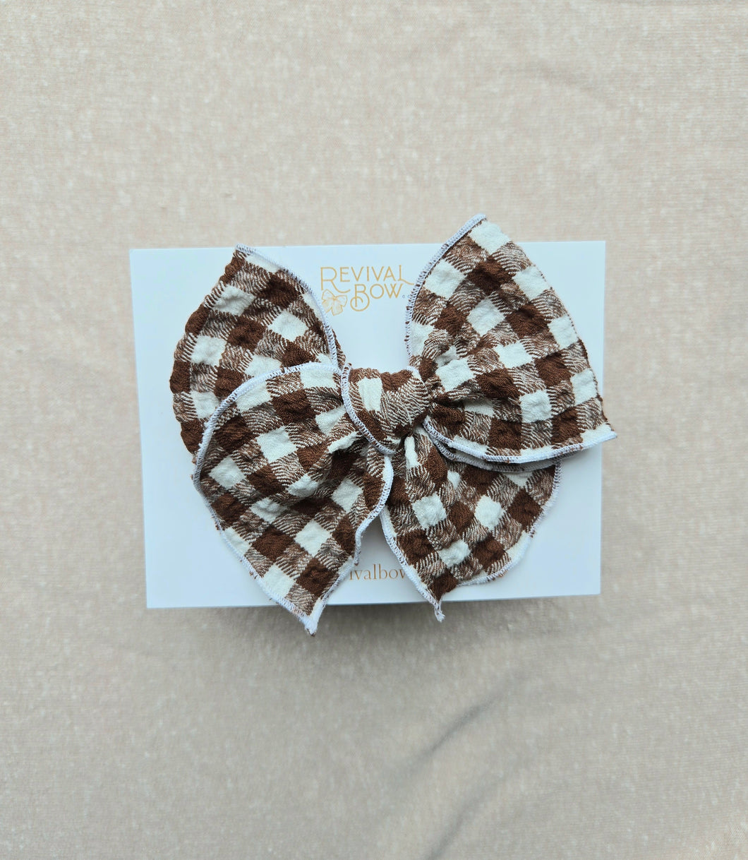 Fable Bow • Brown Gingham