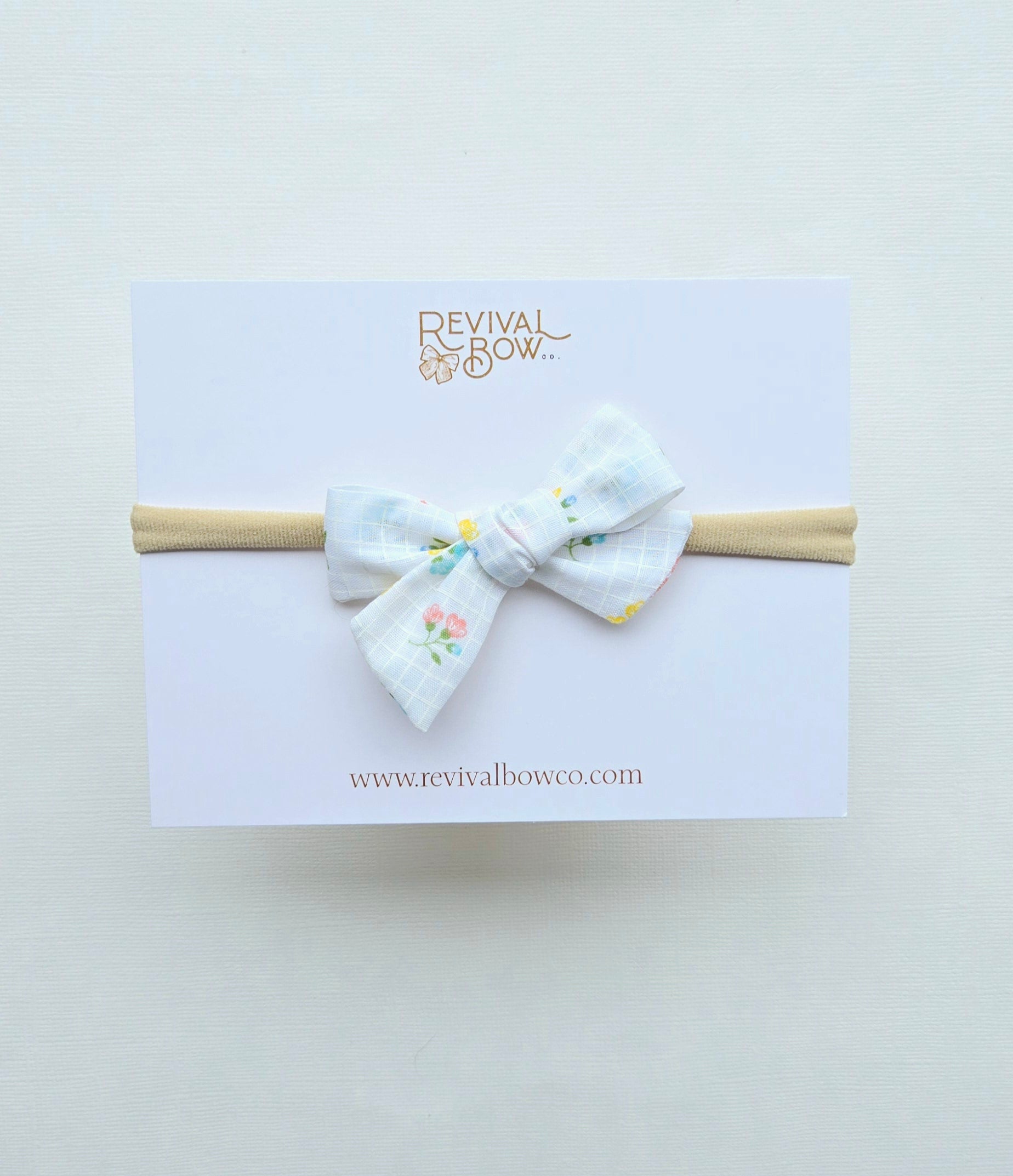 Mini Pinwheel Bow • Windowpane Floral