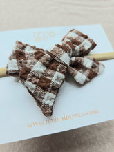 Load image into Gallery viewer, Small Pinwheel • Brown Gingham
