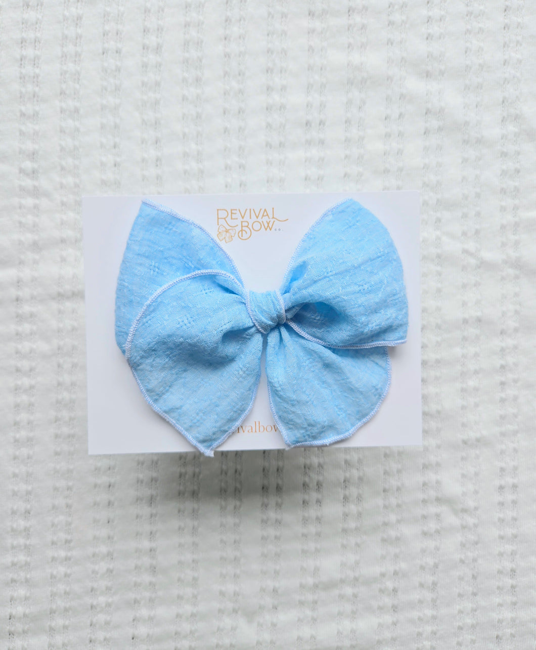 Fable Bow • Textured Sky Blue