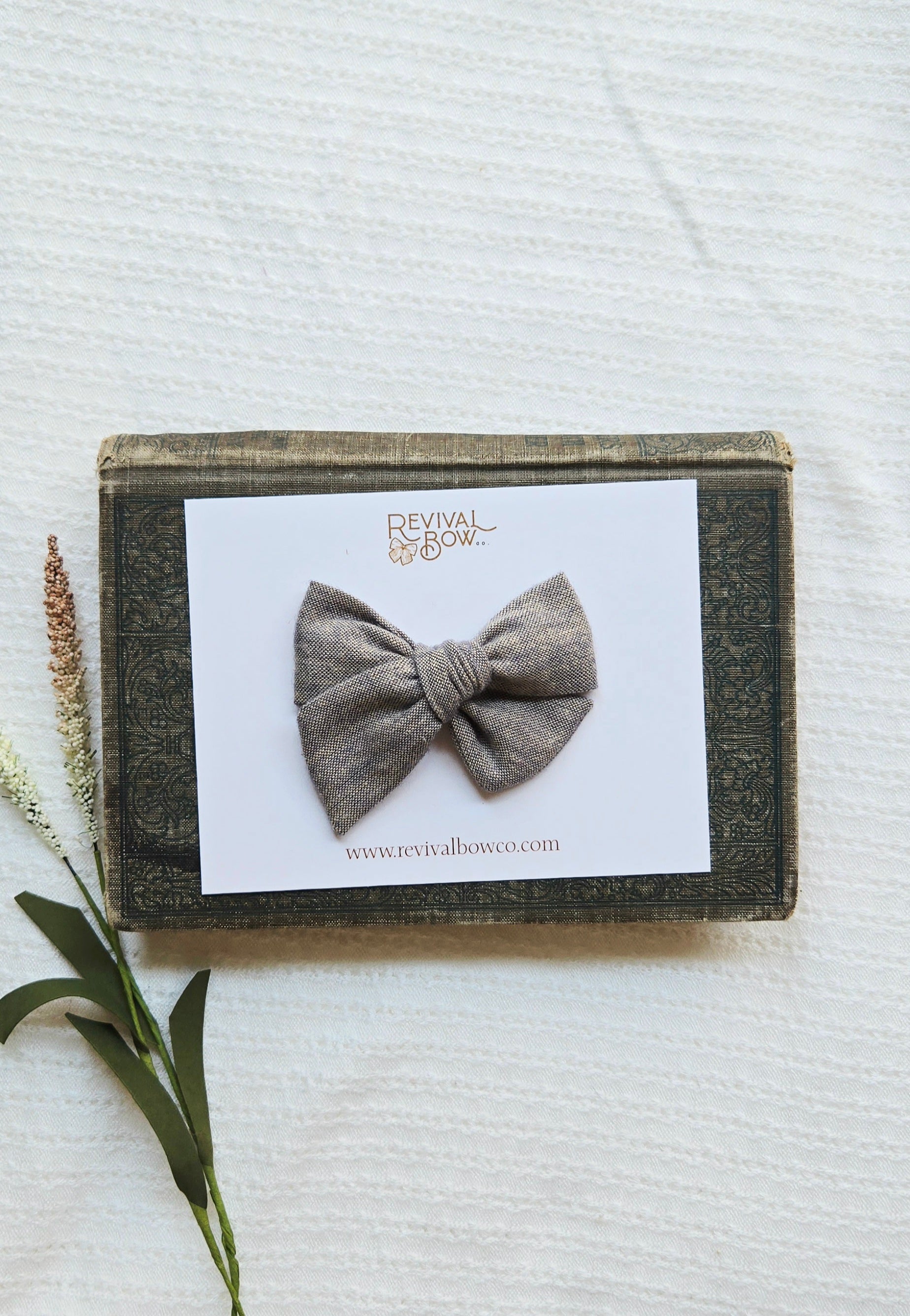 Small Pinwheel Bow • Dusty Blue