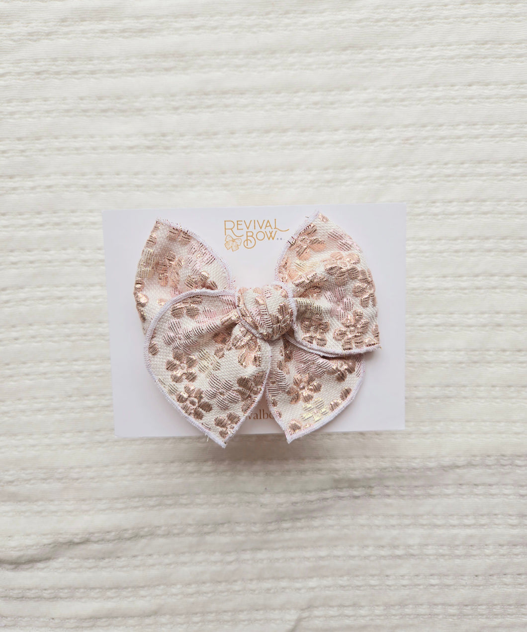 Fable Bow • Metallic Pink Floral