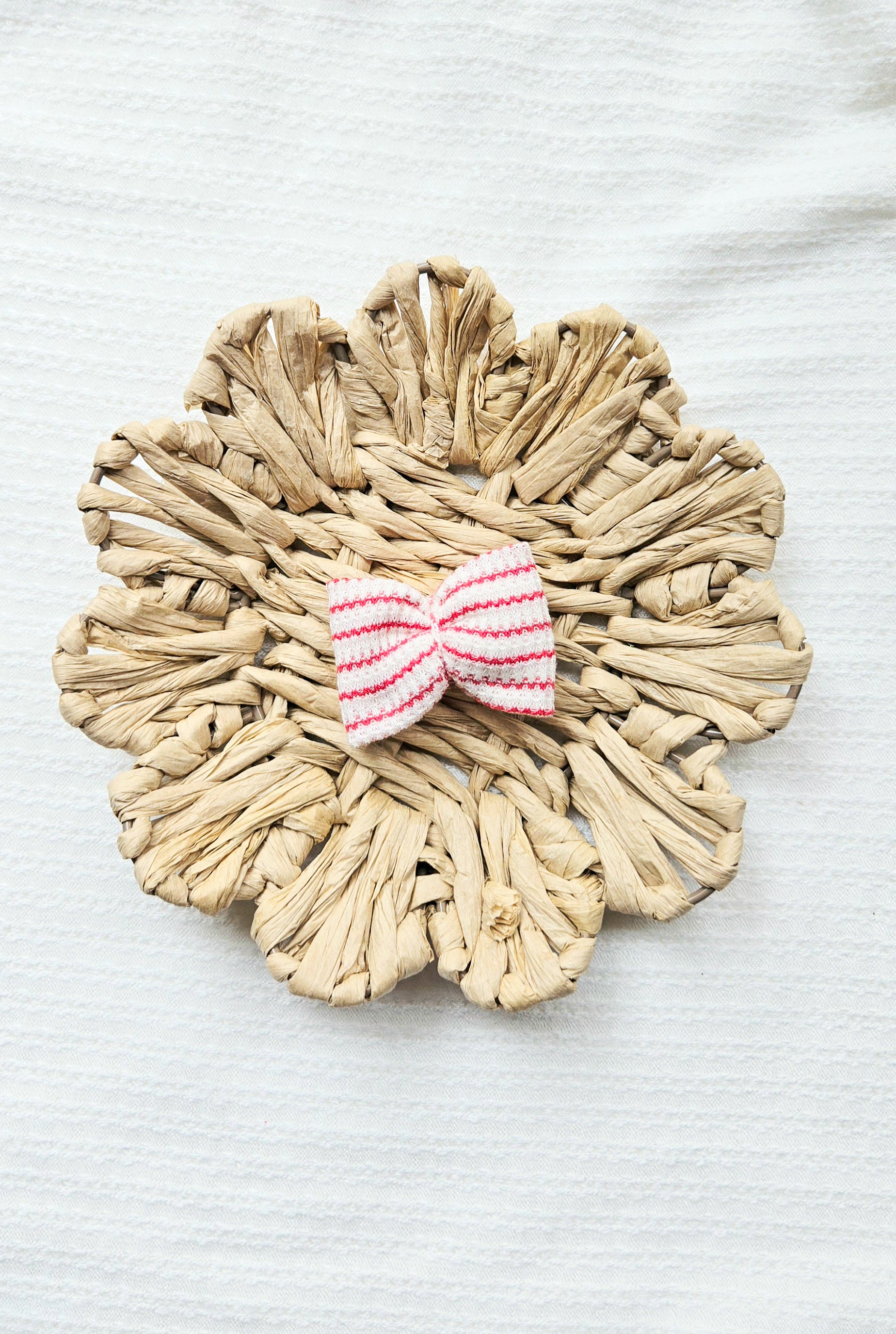 Mae Bow • Red Knit Stripe