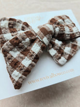 Load image into Gallery viewer, Large Pinwheel • Brown Gingham
