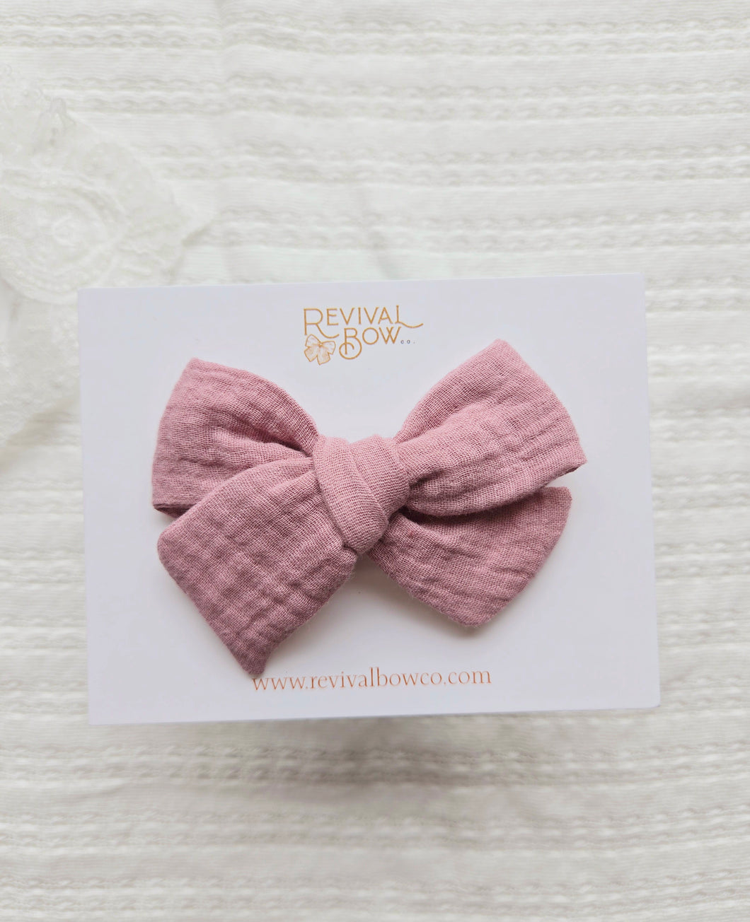 Classic Pinwheel Bow • Smoky Mauve