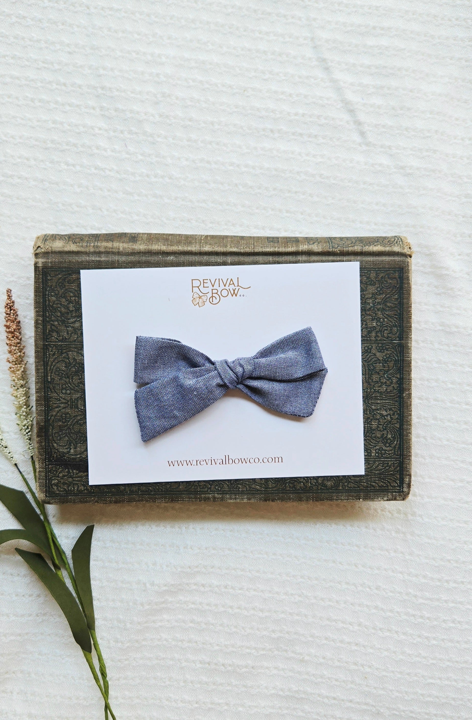 School Girl Bow • Blue Chambray