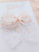 Load image into Gallery viewer, Hankie Style Bow • Sheer Daisy
