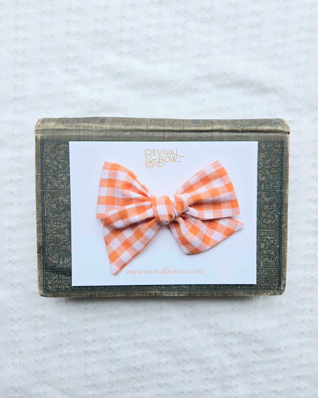 Large Pinwheel • Orange Gingham