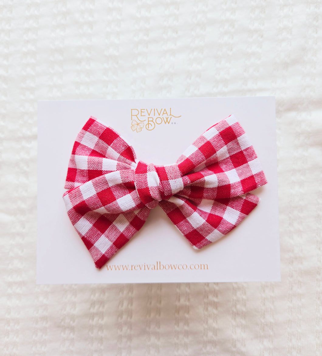 Large Pinwheel • Red Gingham