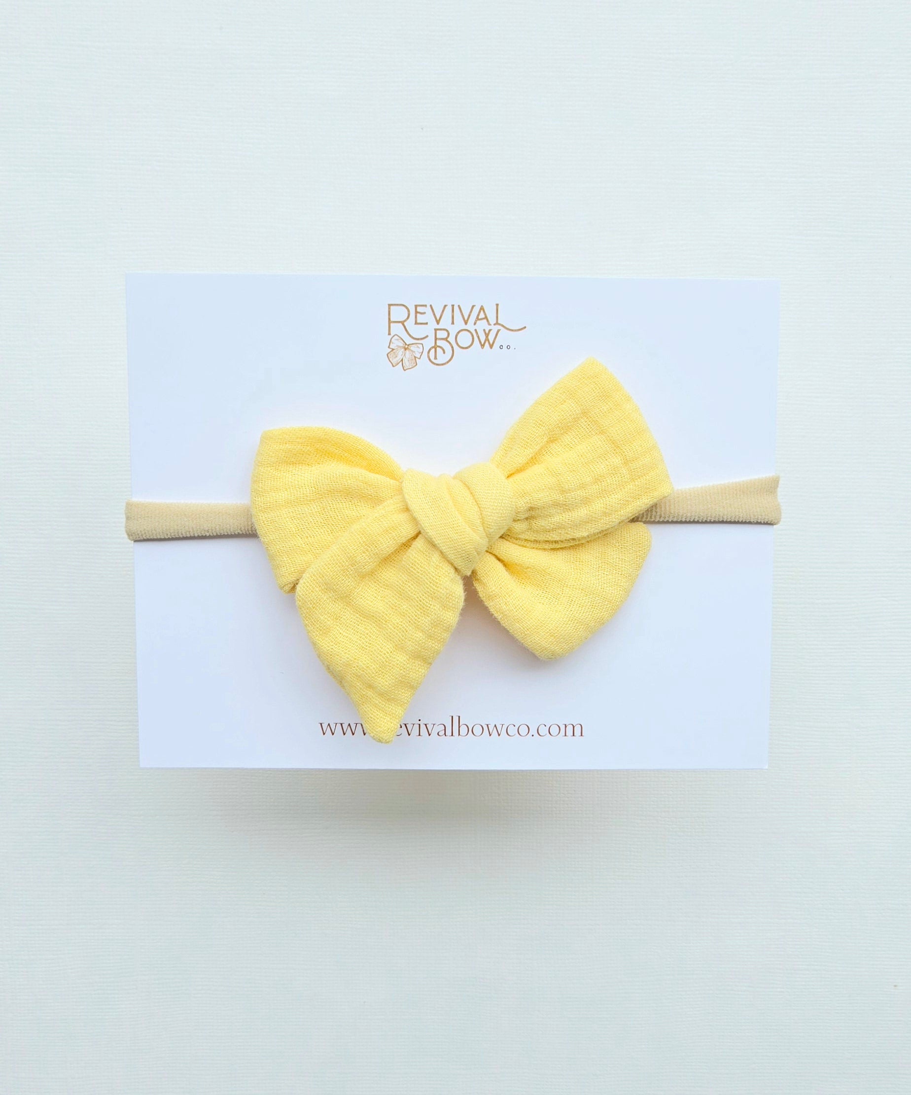Small Pinwheel Bow • Daffodil Gauze