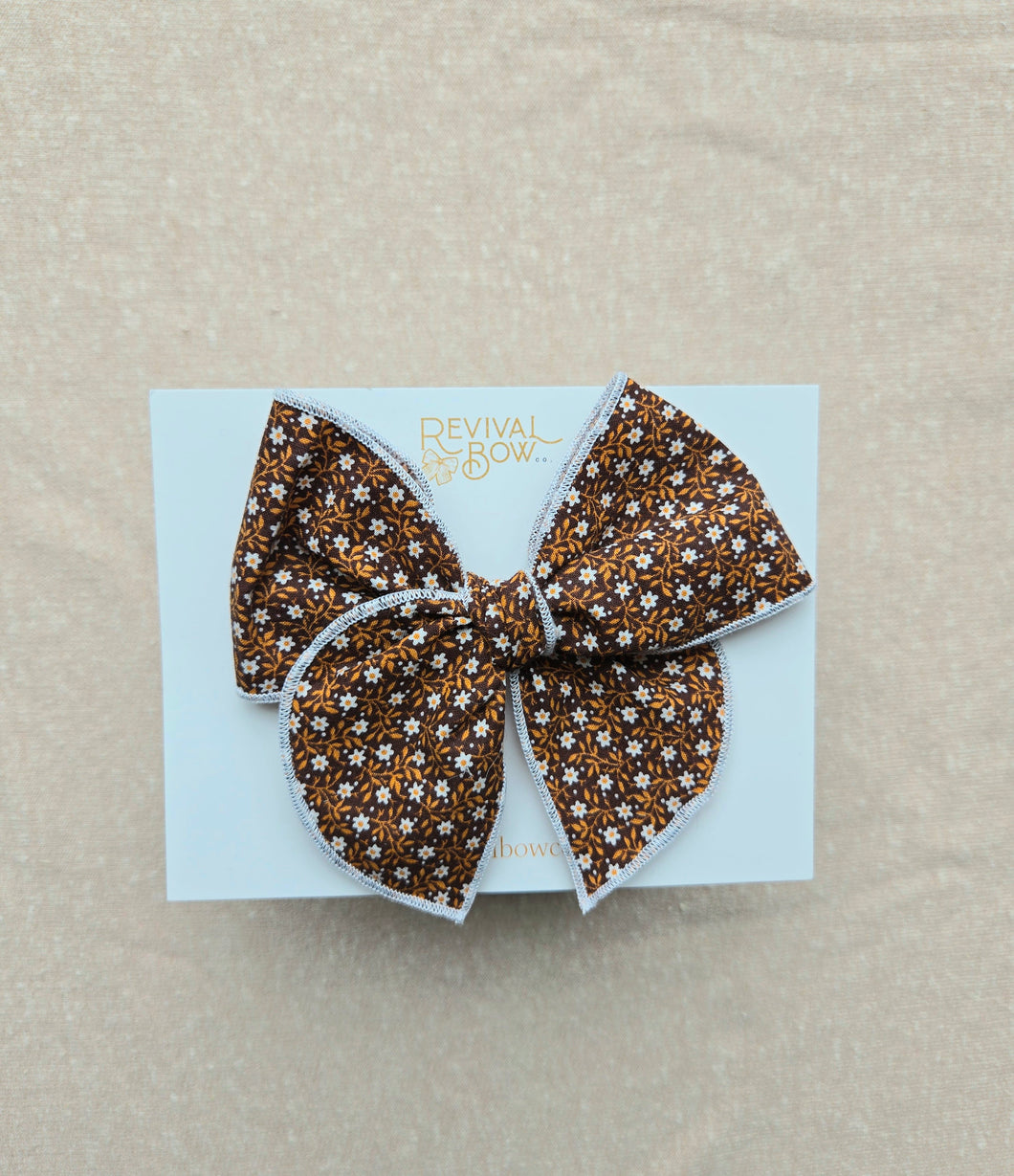 Fable Bow • Brown Floral